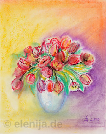 Rote Tulpen, von Elenija