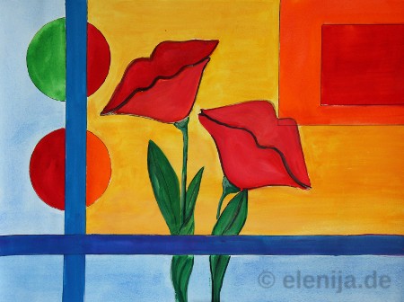 Lippen-Blumen, von Elenija