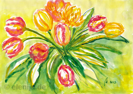 Tulpen in Februar, von Elenija